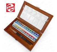 Royal Talens - Van Gogh Acuarela - Caja De Madera Con 24 Pinturas Y Pincel