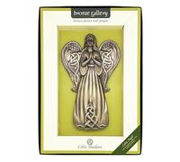 Royal Tara Figura de recuerdo de ángel de bronce hecha a mano, decoración de inauguración de la casa, 13 cm de ancho x 21 cm de alto