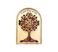 Royal Tara Placa de madera para colgar en la pared, hecha a mano, árbol celta de la vida, regalo de inauguración de la casa (8.7 pulgadas de alto x 6.1 pulgadas)