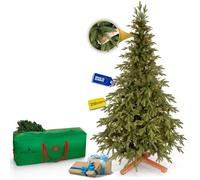 Royal Trees árbol artificial de 210 cm - navidad realista con 823 puntas y soporte de madera resistente - para sala de estar, incluye bolsa de almacenamiento