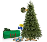 Royal Trees - Árbol de Navidad artificial 180 cm, pino escandinavo artificial denso con 509 puntas, pino de aspecto realista, incluye soporte de madera resistente y bolsa de almacenamiento