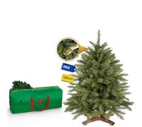 Royal Trees Árbol de Navidad artificial de 120 cm, abeto escandinavo artificial, denso con 316 puntas, abeto natural, pequeño, incluye soporte de madera estable y bolsa de almacenamiento