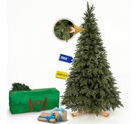 Royal Trees Árbol de Navidad artificial de 240 cm - Pino escandinavo artificial denso con 1013 puntas, pino real, grande, incluye soporte de madera estable y bolsa de almacenamiento