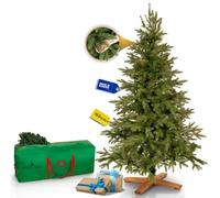 Royal Trees - Árbol de Navidad artificial de abeto de 150 cm, con 310 puntas y soporte de madera resistente, para decoración de sala de estar, incluye bolsa de almacenamiento