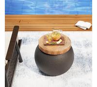 Royal Windsor Mesa auxiliar para exteriores con almacenamiento y enfriador, mesa de bar de patio 4 en 1, soporte para enfriador de hielo, mesa enfriadora portátil para exteriores, mesa auxiliar de