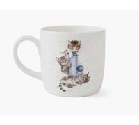 Royal Worcester Wrendale Deigns Cattitude & Threes a Crowd - Taza de cerámica (0,3 L), diseño de gato y gatito