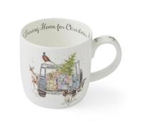 Royal Worcester Wrendale Deigns Driving Home for Christmas - Taza de cerámica (0,3 L)