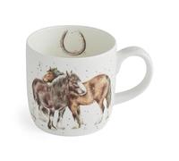 Royal Worcester Wrendale Deigns Side By Side - Taza de cerámica (0,3 L), diseño de caballo
