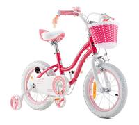 RoyalBaby Bicicleta de Niño niña Stargirl Ruedas auxiliares Bicicletas Infantiles Bicicleta para niños 12 Pulgadas Pink