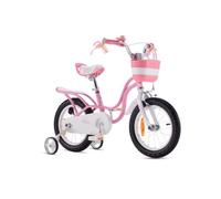 RoyalBaby Little Swan Bicicleta Infantil Freno de Mano y Posavasos Bici para Niña 14 Pulgadas Rosa