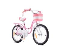 RoyalBaby Little Swan Bicicleta Infantil Freno de Mano y Posavasos Bici para Niña 18 Pulgadas Rosa