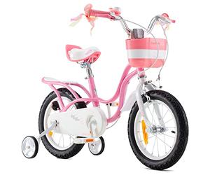 RoyalBaby Little Swan Bicicleta Infantil para niña, Ruedas estabilizadoras, 12, 14, 16, 18 Pulgadas, a Partir de 3-10 años, Color Rosa