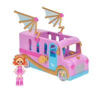 Royale High Bus & Glam Closet - (1) muñeca exclusiva, armario glamoroso para llevar, alas móviles, ruedas de trabajo y espacio para 4 amigos - Código de artículo virtual incluido - A partir de 5 años