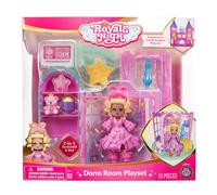 Royale High Juego de dormitorio - 1 muñeca, 5 accesorios - Se adapta al interior del castillo - Código de artículo virtual incluido - A partir de 5 años