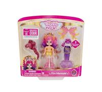 Royale High Muñeca de moda de sirena de fuego de 3 pulgadas, 1 figura con 9 accesorios de moda, código de artículo virtual incluido, serie 3, a partir de 5 años