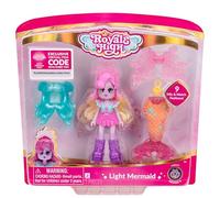 Royale High Muñeca de moda sirena ligera de 3 pulgadas, 1 figura con 9 accesorios de moda, código de artículo virtual incluido, serie 3, a partir de 5 años