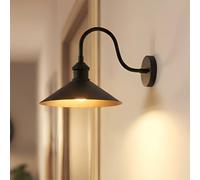ROYALTECH Christer aplique de pared, negro, ancho 24 cm, metal, E27 True