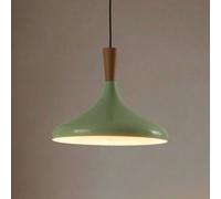 ROYALTECH Lámpara colgante Chris, verde menta/blanco, Ø 35 cm, metal