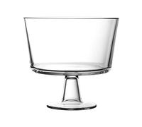 Royalty Art Cuenco europeo Trifle con pedestal, lujoso soporte de cristal transparente para postres y pasteles, X-Quart, fabricado en Italia, ideal para exhibir pasteles, elegante para bodas y