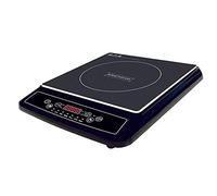 ROYALTY LINE, Placa de Inducción 2000W Negra RLEIP20001, Placa Vitrocerámica Económica, 6 Funciones, Pantalla Digital, Temporizador 24h, Fácil de Limpiar