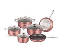 ROYALTY LINE, Plancha de aluminio fundido 36 cm, revestimiento antiadherente Greblon jaspeado, compatible con gas, eléctrica, vitrocerámica, halógena, inducción, horno, color mármol