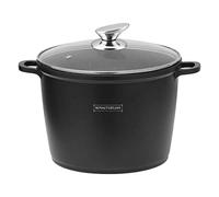 Royalty Line - RL-AD24M - Olla, Cacerola Alta, Aluminio Fundido con Antiadherente, Inducción, 24 cm, Negro