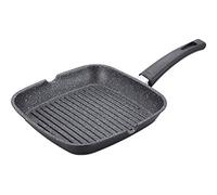 Royalty Line - RL-AG28M - Sartén grill antiadherente, apta para inducción, color negro, 28 x 28