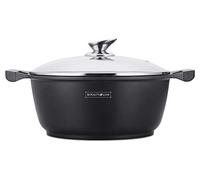 Royalty Line - RL-BS26M - Cacerola con Tapa de Cristal, Antiadherente, Inducción, 26 cm