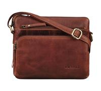 ROYALZ bolso de cuero vintage señoras de cuero genuino 'Carolina del Norte' elegante bolso de hombro de cuero con espacio para smartphone 9,7 pulgadas iPad y más, Color:Roma Coñac Marrón