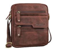 ROYALZ "Oregon Bandolera Hombre Piel Pequeña - Bolso Hombre de Piel Auténtica Vintage, Bolso Bandolera Hombre Compacto, Bolso Cruzado Hombre, Bolso Messenger de Cuero