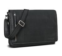 ROYALZ Titel alt New Jersey Maletin Portatil 13-15.6 pulgadas Cuero Auténtico - Bolso Ordenador Portátil Hombre - Gran Bolso de Hombro