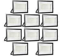 Royana 10PCS 200W Focos Led Exterior 6000K Blanco Frío Proyector LED Exterior IP65 Impermeable Luz de Seguridad para Exterior Iluminación Jardin Garaje Porche Foco Balcón Césped