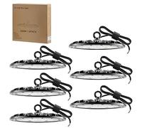 Royana 6pcs 300W 30000LM UFO Lámpara Alta Bahía 6500K Blanco Frío LED Salón Proyector Lámpara, Impermeable IP65 Brillante Iluminación Comercial Bahía Luces para Almacén, Garaje, Fábrica, Taller