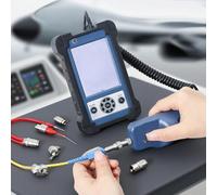 RoyceBee Kit de Sonda de Inspección de Fibra óptica, Detector de Cara de Extremo óptico de Fibra de Mano con Pantalla de 3.5 Pulgadas, Aumento de 400x, Grabación en Tiempo Real