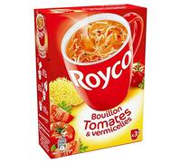 ROYCO Minute Soup Caldo de tomate y fideos 60G, una delicia instantánea para tus papilas gustativas, juego de 4