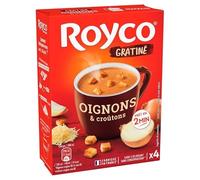 Royco - Minuto Sopa De Cebolla Y El Pan Frito Gratén 60G - Lot De 4 - Precio Por Lote - Entrega Rápida
