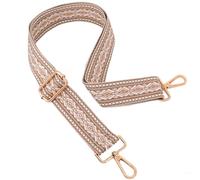 ROYGBCP Correa de repuesto para bolso de hombro, correa cruzada ajustable para mujer, bolsa de hombro ancha, Rayas caqui, herrajes dorados