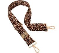 ROYGBCP Correa de repuesto para bolso de hombro, correa cruzada ajustable para mujer, bolsa de hombro ancha, Estampado de leopardo marrón, herrajes dorados