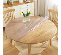 Royhom Protector Mesa Redonda, Mantel Redondo 90 cm, Mantel PVC Transparente Antideslizante, Impermeable y Fácil de Limpiar - Ideal para Cocina, Comedor, Fiestas y Usos Diarios