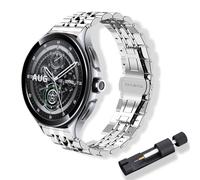 RoYiio Correa de Metal para Xiaomi Watch 2/2 Pro/S4/S3/S2 Correas Redmi Watch 5 Lite/Active Correa Acero Inoxidable para Garmin Venu 4 45mm/Venu 3/Forerunner 570 47mm/Forerunner 265 - Plata