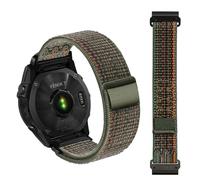 RoYiio Correa de reloj de nailon para Garmin Fēnix/Epix/Quatix/MARQ Series/Descent Series/D2 Series/Enduro/Tactix, cómoda y transpirable, correa de repuesto para QuickFit de 22 mm, color verde oscuro