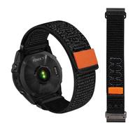 RoYiio Correa de reloj de nailon para Garmin Fēnix/Epix/Quatix/MARQ Series/Descent Series/D2 Series/Enduro/Tactix, cómoda y transpirable, correa de repuesto para QuickFit de 26 mm, color negro