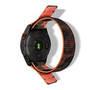 RoYiio Correa para Garmin Quatix8 51mm/Quatix 7X/6X/Tactix 8 51 mm/Tactix 7Pro Correas Nailon Magia Pegatinam Correa para Fenix 8 51mm/7X Pro/6X Pro/Enduro 3/2 (QuickFit 26mm, Camuflaje Naranja)