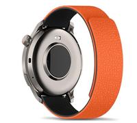 RoYiio Magnético Correas para Amazfit Bip 6/Bip 5/Pop 3S/Cheetah Pro/Balance 2 Correa Suave Cómodo Sport Silicona 22mm Correa de Reloj para Amazfit GTR 4/GTR 3 Pro/GTR3 - Naranja Negro