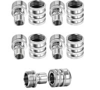 ROYJJ 10 conectores de liberación rápida para manguera de jardín de 1/2 a 3/4 pulgadas, adaptador de manguera de jardín de acero inoxidable resistente