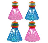 ROYJJ 4 volantes LED de bádminton para interior y exterior, para entrenamiento de pelota, herramienta de juego, solo red de bádminton