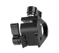 ROYJJ Abrazadera de varilla de aluminio de 19 mm y adaptador de abrazadera de varilla con perilla de bloqueo de trinquete para cámara réflex digital/monitor/micrófono accesorios