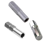 ROYJJ Adaptador de puntas de destornillador de precisión de 6,35 mm, adaptador de broca de inserción de 1/4 pulgadas a soportes hexagonales de 4 mm, 3 tipos de convertidor de lotes