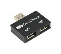 ROYJJ Adaptador divisor USB 2.0 macho a doble de 2 puertos, convertidor de cable USB de carga para laptop, PC, concentrador extensor dedicado de carga uno a dos