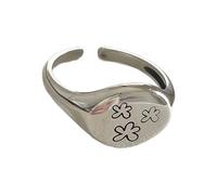 ROYJJ Anillos abiertos geométricos delicados con forma de flor, llamativos para el dedo, adecuados para uso diario en fiestas